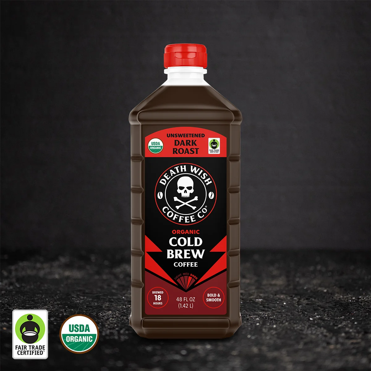 Dark Roast. Cold Brew Coffee. Unsweetened